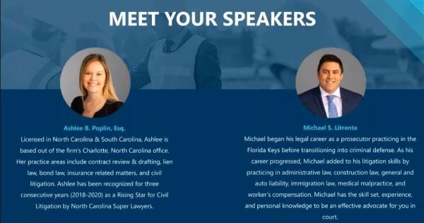 Cotney Construction Law - Meet your Speakers
