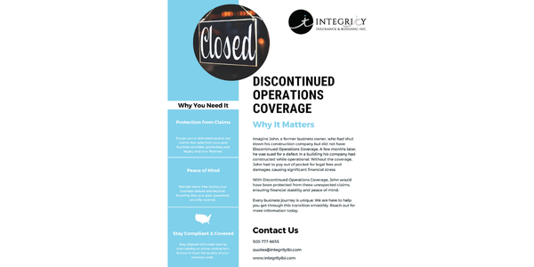 Integrity Insurance & Bonding - The Importance of Discontinued Operations Coverage for Roofing Contractors
