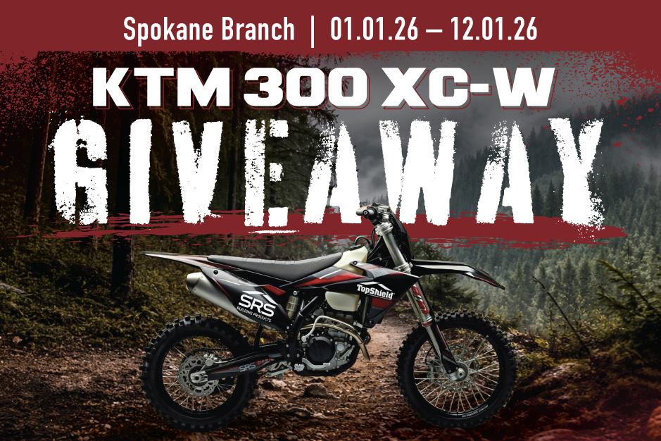 Spokane Dirt Bike Giveaway 1/1/2026 - 12/1/2026